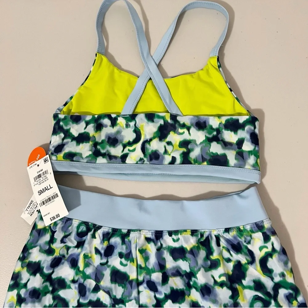 ID‎ Ideology Little Girls Blurred Floral Bikini 2-Pc. Swimwear Set Size Small